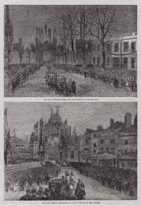 Bröllop av prinsen av Wales och Alexandra av Danmark (gravyr) av English School