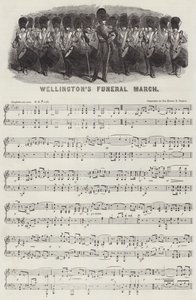 Wellingtons begravningsmarsch (gravyr) av English School