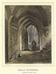 Wells Cathedral, ingången till kryptan av English School