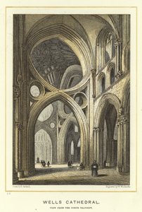 Wells Cathedral, utsikt från norra korsarmen av English School