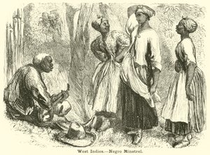 Västindien, Negro Minstrel (gravyr) av English School