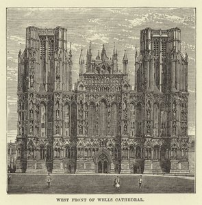 Västra framsidan av Wells Cathedral av English School