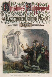 While Shepherds Watched their flocks by Night, från omslaget till Illustrated London News, julbilaga, 1855 av English School