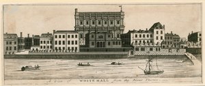 Whitehall från Themsen av English School