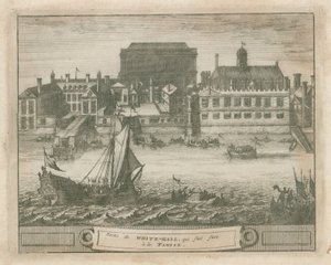 Whitehall från Themsen av English School