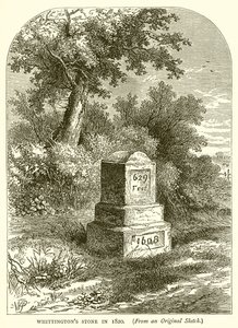 Whittingtons Stone 1820 av English School