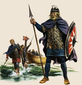 Vem var den sachsiske kungen som organiserade en flotta för att möta hotet från vikingaanfallare på brittiska stränder av English School