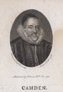 William Camden, engelsk antikvarie, historiker och geograf (gravyr) av English School