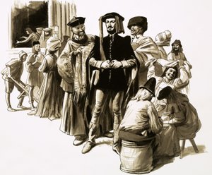 William Caxton var en framgångsrik köpman innan han övergick till tryckeri av English School