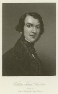 William Ewart Gladstone, Aetat 31 (gravyr) av English School
