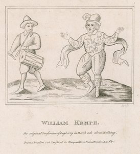 William Kempe, den ursprungliga artisten av Dogberry i Much Ado About Nothing av English School