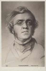 William Makepeace Thackeray (1811-1863), engelsk romanförfattare (litografi) av English School