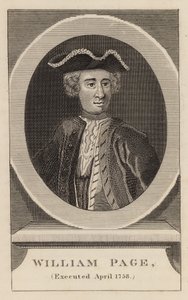 William Page, avrättad april 1758 av English School
