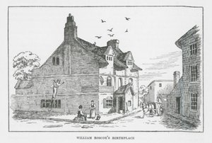 William Roscoes födelseplats (litografi) av English School