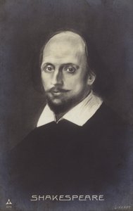 William Shakespeare (ca 1564-1616), engelsk dramatiker och poet (litografi) av English School