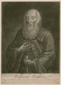 William Walker, 123 år gammal, född 1613, död 1736 av English School