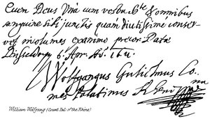 William Wolfgang (greve Pal: av Rhen) av English School