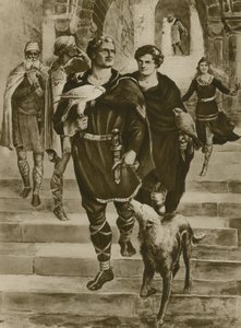 Wilhelm der Eroberer geht auf die Jagd (Gravur) von English School