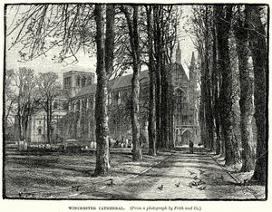 Katedralen i Winchester (gravyr) av English School