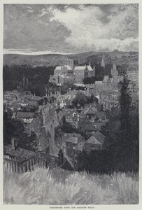 Winchester, från Eastern Hills (litho) av English School