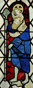 Window Chap-Ed-Confessor kapell föreställande St Christopher av English School
