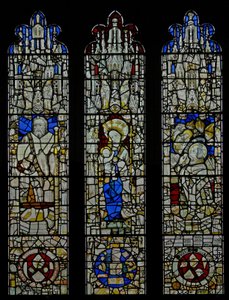 Windows6 föreställande St James, the Virgin and Child, Gregorius mässa av English School