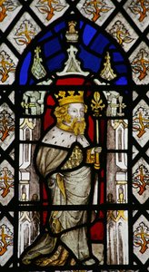 Window Sa föreställande Edward the Confessor (eller Edward III?) av English School