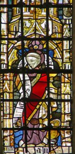 Fönster Ww föreställande en fragmentarisk figur av English School