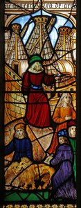 Fönster s2 som visar historien om Noahs ark: lastning av av English School
