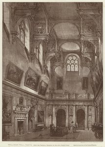 Wollaton Hall, Notts (litho) av English School