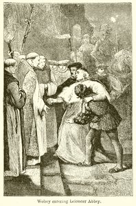 Wolsey går in i Leicester Abbey av English School