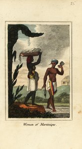 Kvinnor från Martinique, Antillerna, Västindien av English School