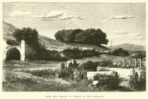 Wood och Grotto of Egeria i Campagna av English School