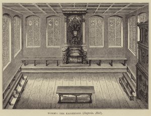 Worms, Kaisersaal, Imperial Hall (gravyr) av English School