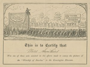Dyrkan av Bacchus-certifikatet av English School