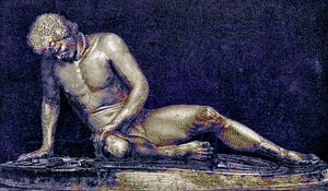Wounded Gaul, illustration från History of Rome av Victor Duruy, publicerad 1884 (digitalt förbättrad bild) av English School
