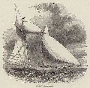 Yachtskonare (gravyr) av English School