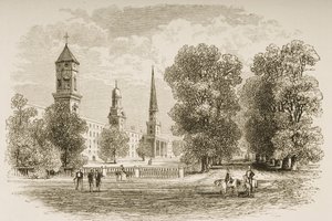 Yale College, New Haven, i le c.1870, mai 
