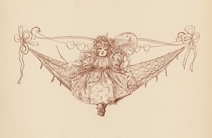 Ye Summer Girl (färg litho) av English School