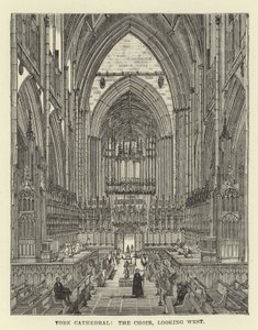 York Cathedral, kören, tittar västerut av English School