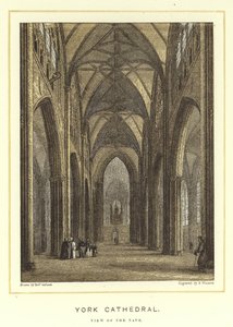 York Cathedral, utsikt över långhuset av English School
