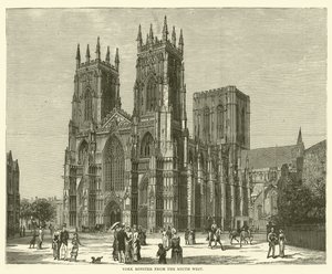 York Minster från sydväst (gravyr) av English School