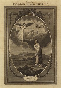 Sakarias syn, Sakarja, kapitel 1, vers 18 (gravyr) av English School