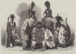 Zulu Kaffirs of Natal, Sydafrika (gravyr) av English School