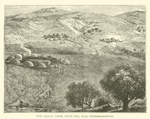 Zulu Kraals under Zwart Kop, nära Pietermaritzburg av English School