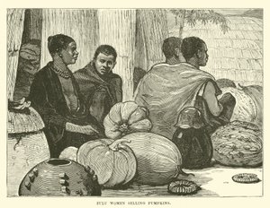 Zulu kvinnor som säljer pumpor av English School