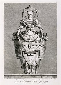 Bruden i grekisk stil, från "Mascarade a la Grecque" av Ennemond Alexandre (after) Petitot
