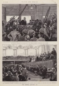 Scener från den brittiska valkampanjen 1892 (litho)