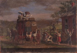 Studie för Pemigewasett Coach, ca 1880-89