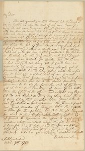 Brev till Allice Jones, Concord, Massachusetts, 7 oktober 1755 (penna och bläck på papper) av Ephraim Jones